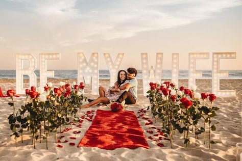 Marry Me Marquee Letters, Wedding Proposal Ideas Engagement, Proposal Beach, Proposal Planning, Beach Proposal, Wedding Proposals, Marquee Letters, Proposal Engagement, Marriage Proposals