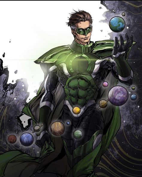 Hal Jordan Green Lantern, Green Lantern Hal Jordan, Green Lanterns, Dc Comic Costumes, Jordan Green, Hal Jordan, Green Lantern Corps, Lantern Corps, Dc Characters