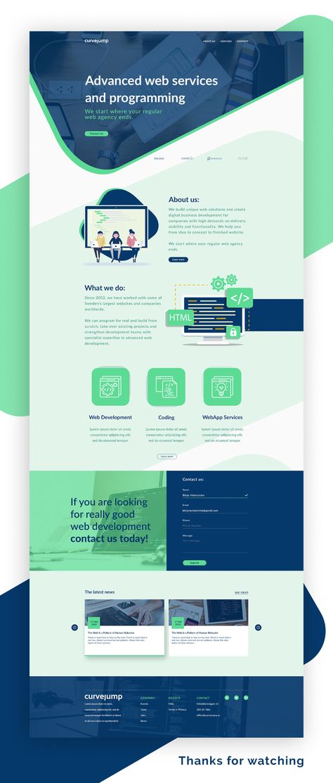 Curvejump_Website design on Behance Blue And White Website Design, Geometric Website Design, Website Form Design, Green Website Design, Tech Website Design, Website Design Minimalist, Blue Website, Corporate Website Design, Website Color Schemes