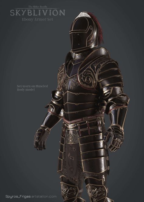 Elder Scrolls Armor, Ebony Armor, Elder Scrolls Games, Dark Feeds, Armor Concept, Elder Scrolls, Dragon Age, Skyrim, The Gallery