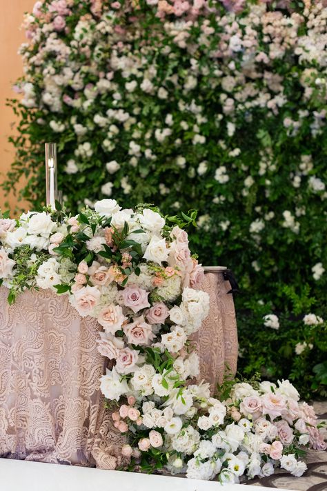 Elegant Blush Wedding, Floral Table Decor, Classic Reception, Vintage Flower Girls, Dana Point California, Monarch Beach Resort, Bridal Party Tables, Rental Wedding Dresses, Beautiful Wedding Reception