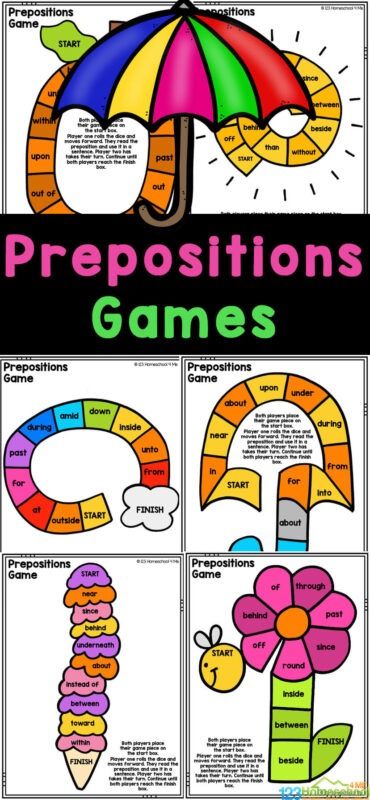 Kids will love working on learning prepositions with these fun and free Prepositions Games.  Use these preposition games and activities with 3rd grade, 4th grade, 5th grade, and 6th grade students. Simply print the game with prepositions of place printable and you are ready to play and learn! Preposition Games, Preposition Activities, 123 Homeschool 4 Me, Language Arts Worksheets, Prepositional Phrases, Free Printable Games, Literacy Games, English Games, Play And Learn