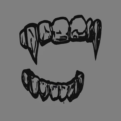 Fangs Tattoo Teeth, Vampire Teeth Tattoo, Teeth Tattoo, Tooth Tattoo, Smile Tattoo, Tattoo Practice, Tattoo Templates, Vampire Teeth, Leg Sleeve Tattoo