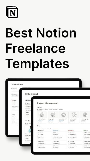 Notion templates for freelancers to help with project management, client communication, time tracking, and more. Both free and premium options #Notion_Freelance #Create_Invoice #Kanban_Board #Time_Tracker Notion Template Free, Notion Template For Work, Free Business Logo, Create Invoice, Monthly Planner Template, Project Management Templates, Kanban Board, Time Tracker, Notion Templates