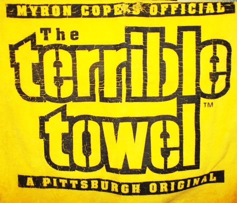 STEELERS - "Terrible Towel"... Steelers Terrible Towel, Terrible Towel, Here We Go Steelers, Go Steelers, Pittsburg Steelers, Pittsburgh Sports, Steeler Nation, Steelers Football, Nfl Teams