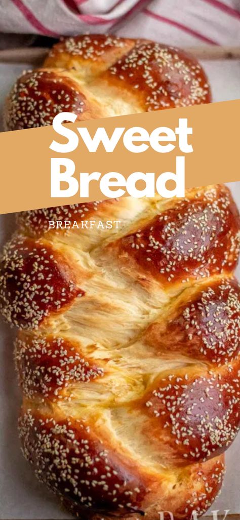 This sweet bread recipe makes a beautiful, soft, lightly sweetened and buttery bread loaf that’s delicious as a toast with your morning coffee or tea. #bread #breakfast #dessert Sweet Yeast Dough, Egg And Bread Recipes, Sweet Bread Recipe, Best Homemade Bread Recipe, Honey Bread, Yeast Dough, Bread Breakfast, Holiday Bread, Tea Bread