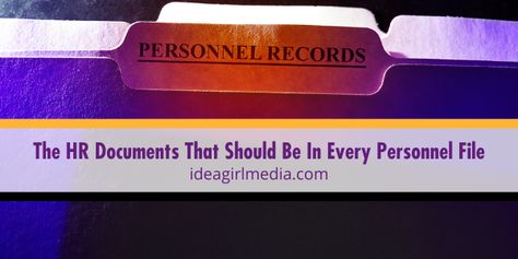 The HR Documents That Should Be In Every Personnel File How To Organize Your Business Personnel File Folders #humanresources #HR #startups #businesslaw #righttowork Hr Documents, Interview Notes, Organize Your Business, Employee Handbook, File Template, Medium Blog, Employment Law, Employee Recognition, Office Manager