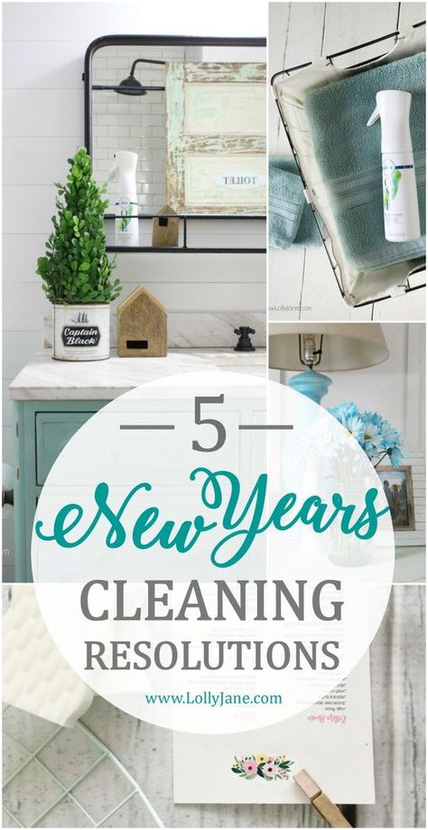 5 New Years cleaning resolutions tips to keep your house in order for the new year! Love these easy to follow cleaning tips for a clean house all year long! New Years Cleaning, New Year Cleaning, House Cleaning Tips And Tricks, Sparkle Floor, New Year Love, Homemade Toilet Cleaner, Cleaning Tips And Tricks, Clean Baking Pans, Hardwood Floor Cleaner