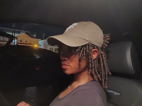 Loc Hairstyles With Hats, Dreads With Hat, Hat Over Locs, Loc Styles With Hats, Locs And Hats Women, Hats With Locs, Locs With Hats, Hat With Locs, Locs And Hats