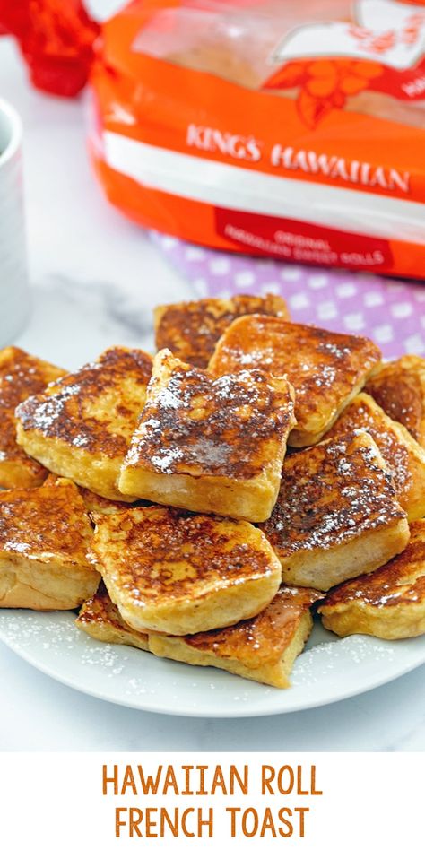 Hawaiian Roll French Toast French Toast Bites Recipe, Hawaiian Roll French Toast, French Toast Bites, Hawaiian Roll, Make French Toast, Hawaiian Rolls, What's For Breakfast, Wakey Wakey, French Toast Recipe