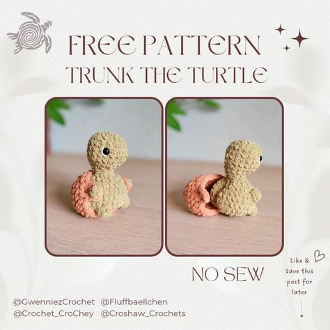 🐢 Today we "shell-abrate" this free pattern for Trunk the Trendy Turtle 🎉 We don't mean to "sturtle" you, but this little guy carries a… | Instagram Crochet Turtle Pattern, Easy Crochet Animals, Confection Au Crochet, Quick Crochet Patterns, Crochet Turtle, Crochet Animals Free Patterns, Crochet Design Pattern, Beginner Crochet Projects, Crochet Amigurumi Free Patterns