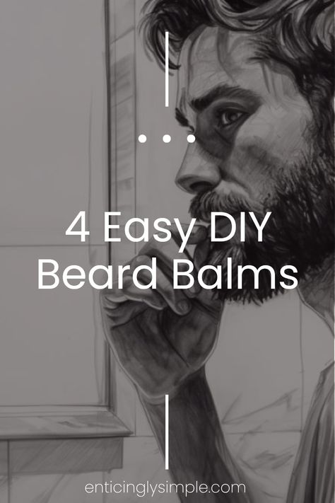 Want to keep your beard healthy and smooth? Try our easy Beard Balm recipe! In this guide, you will find step-by-step instructions to create 4 nourishing DIY balms at home, perfect for any bearded man. Discover the benefits of using natural ingredients and how they contribute to healthy beard grooming. No more itchiness or dryness; just smooth, manageable facial hair that looks great! Perfect if you're looking to enhance your beard care routine with simple, homemade solutions. Beard Balm Diy Recipes, Homemade Beard Balm, Beard Balm Recipe, Beard Care Routine, Diy Beard Balm, Homemade Balm, Diy Beard, Balm Recipe, Pine Essential Oil