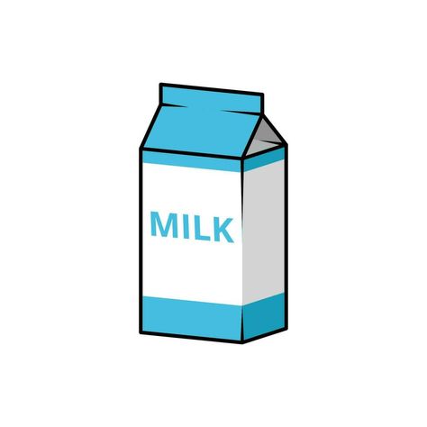 Milk Box Drawing, Vintage Cutouts, Milk Icon, Milk Drawing, Milk Cartoon, Cooking Book, Milk Box, Paper Doll House, Random Pict