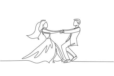 Couple Dancing Drawing, Man And Woman Dancing, Holding Hands Drawing, Jive Dance, Dancing Drawing, Drawing Happy, Young Wedding, Wedding Drawing, Woman Dancing