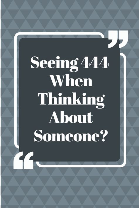 Have you ever looked at a clock and seen the numbers 444, only to think about a certain someone? This can be an incredibly powerful experience and could potentially be a sign from the universe. 444 is a powerful spiritual number that has been known to bring forth feelings of love, protection, and guidance. In this article, we'll explore the deeper meaning of seeing 444 when thinking of someone and how it can affect your life. 444 Meaning Love, 444 Spiritual Meaning, Meaning Of 444, Thinking About Someone, 444 Meaning, A Sign From The Universe, Sign From The Universe, Seeing 444, Numerical Patterns