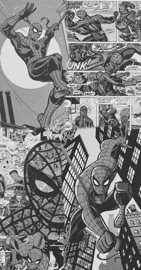 Black And White Y2k Poster, Spider Man White Background, Spiderman Wallpaper Black And White, Spiderman Hello Kitty Wallpaper, Spiderman Hello Kitty, Wallpaper Comic, Wallpaper Spiderman, Spiderman Noir, Spiderman Poster