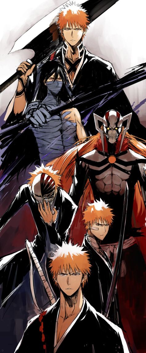 Bleach, Ichigo, by 4p-Enpitsu Ichigo Hollow Mask, Ichigo Kurosaki Wallpaper, Ulquiorra Cifer, Anime Body, Bleach Anime Ichigo, Bleach Anime Art, Kurosaki Ichigo, Anime Bleach, Bleach Characters