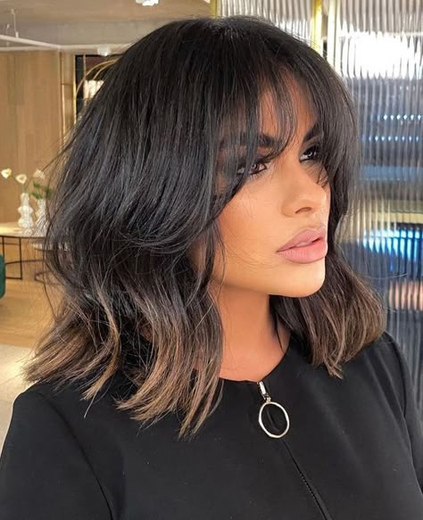 17 Lob Haircut Ideas 2024: Long, Short, Curly, Fine Hair, and More Curly Lob Haircut, Long Lob Haircut, Lob Haircut Layered, Cute Bob Hairstyles, Short Dark Hair, Lob Hairstyle, Lob Haircut, Trendy Hairstyle, Hair With Bangs