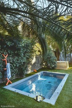 28 Refreshing plunge pools that are downright dreamy Outdoor Pool Decor, Ideas De Piscina, Small Inground Pool, Kleiner Pool Design, Pools For Small Yards, Small Swimming Pools, Small Pool Design, House Landscaping, Small Pools