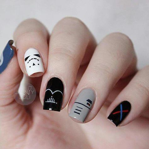 Star Wars Nail Art, Star Wars Nails, Disneyland Nails, Disney Nail Designs, Disney Inspired Nails, Kutek Disney, Nagellack Trends, Manicure Gel, Nail Art Disney