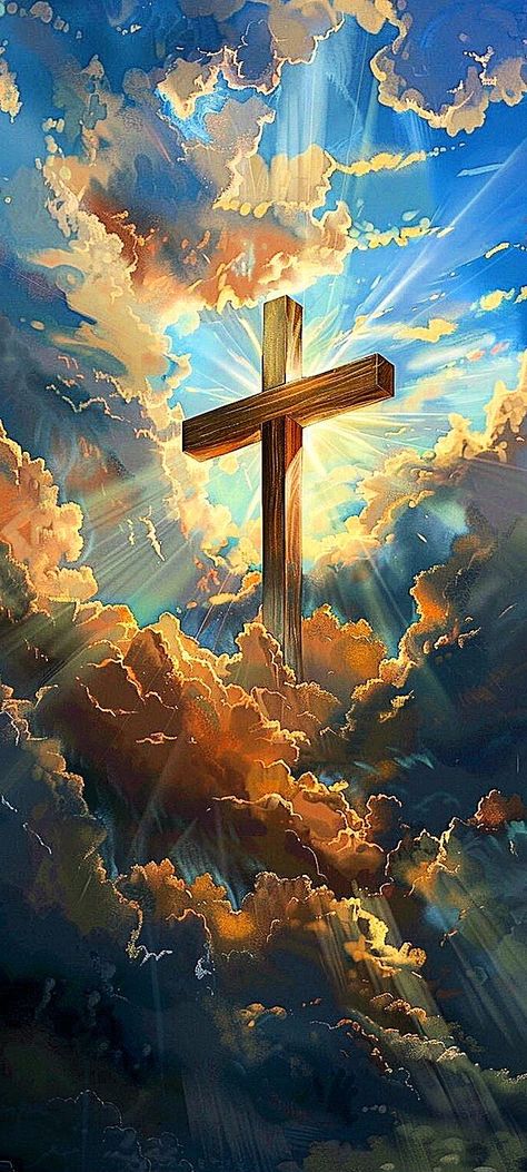 Cross Oil Painting, Godly Paintings Canvas, Easy Christian Painting Ideas, Jesus Painting Ideas, Jesus Painting Canvases, Cross Painting Ideas, Christian Paintings On Canvas Easy, Kawaii Artstyle, Cross Art Painting