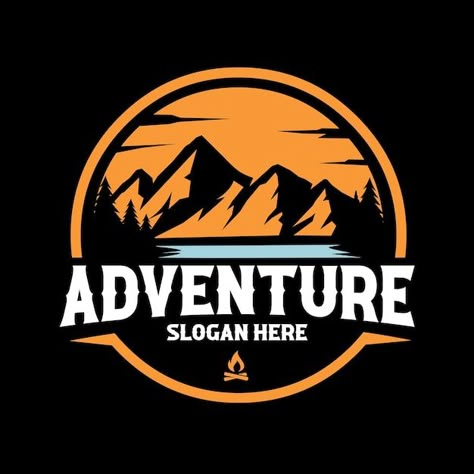 Adventure Graphic Design, Boys Shirts Pattern, Outdoor Logo, Camp Logo, Adventure Mountain, Outdoor Logos, Adventure Logo, Good Logo, Motorcycle Illustration