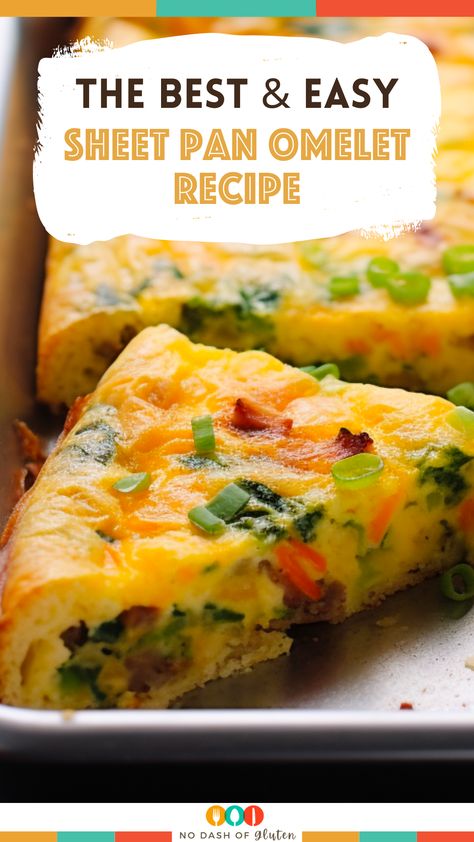 Whip up a delicious Sheet Pan Omelet in no time! Perfect for breakfast or brunch, this recipe is a crowd-pleaser with its blend of crispy bacon, fresh spinach, bell peppers, and cheesy goodness. It's easy, customizable, and great for meal prep. Ideal for feeding a family or impressing guests without spending hours in the kitchen. Follow these simple steps for a nutritious, mouth-watering omelet that's sure to become a favorite. Don’t forget to save this pin for your next breakfast adventure! Dinner Idea With Eggs, Omelets For A Crowd, Breakfast Recipes For Large Groups, Making Eggs For A Crowd, Meal Prep Breakfast Omelet, Omelet For A Crowd, Omlet Ingredients List, Easy One Pan Breakfast Bake, Breakfast Eggs For A Crowd