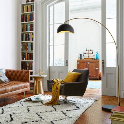 Arc lamp living room