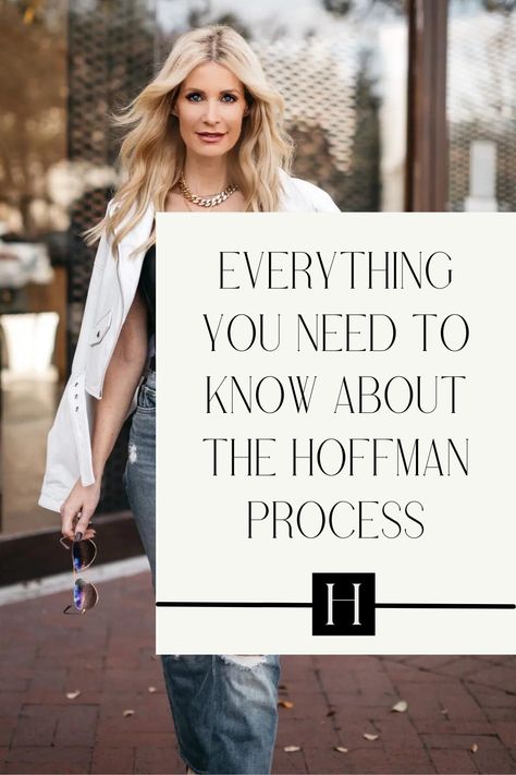 The Hoffman Process is an emotional healing process created by Bob Hoffman in 1967. It helps you identify the negative patterns that you picked up in childhood so you can release those and start living a life filled with peace and contentment even in the hard times. Head over to the blog for my review The Hoffman Process, Hoffman Process, Repressed Anger, Blogger Outfit Inspiration, Find Happiness, Dallas Fashion, Looking For People, Start Living, Healing Process