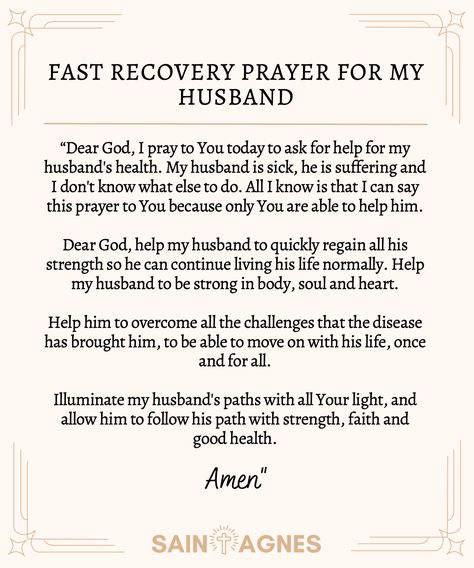 7 Prayers for Husband Healing (For Sick Husband) Prayers For Husband To Come Home, Prayers For My Husband Health, Prayers For Husband Health And Healing, Prayer For Husband Health, Prayer For Husband Mental Health, Prayer For My Husband Healing, Healing Prayer For Sick Family Member, Prayer For My Husband Strength, Prayer For Healing Sick Family