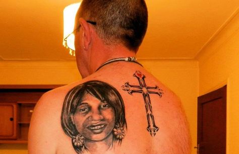 TATTOO #mike1242 Different World, In God We Trust, Pinterest Pin, Pin Board, Sierra Leone, Tattoo Images, My Wife, Behind Ear Tattoo, Portrait Tattoo