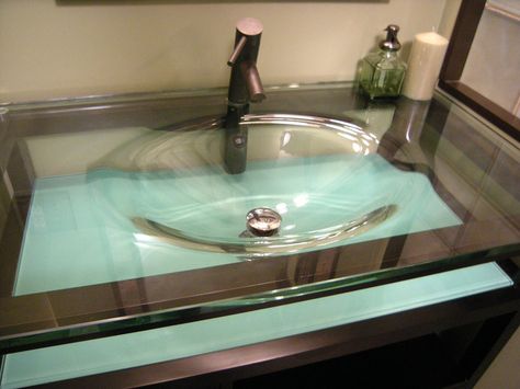 Photos of Stunning Bathroom Sinks, Countertops and Backsplashes : Home Improvement : DIY Network Vessel Sink Ideas, Sink Remodel, Glass Bathroom Sink, Bathroom Sink Design, Unique Bathroom Vanity, Bathroom Sink Decor, Small Bathroom Sinks, Glass Sink, Vessel Sink Faucet