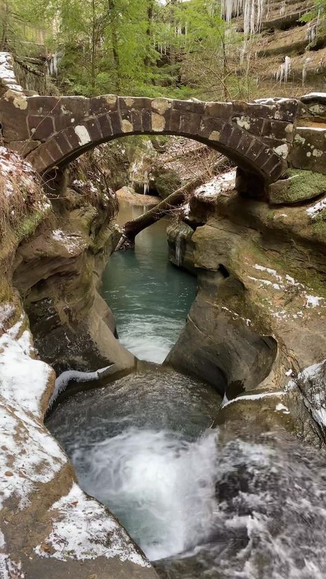 319K views · 18K reactions | Out of this world! | The Devil’s Bathtub at Hocking Hills State Park located in the beautiful Logan Ohio countryside. | By Waterfall Wanderer | Facebook Hocking Hills State Park, Out Of This World, Ohio, State Parks, Travel