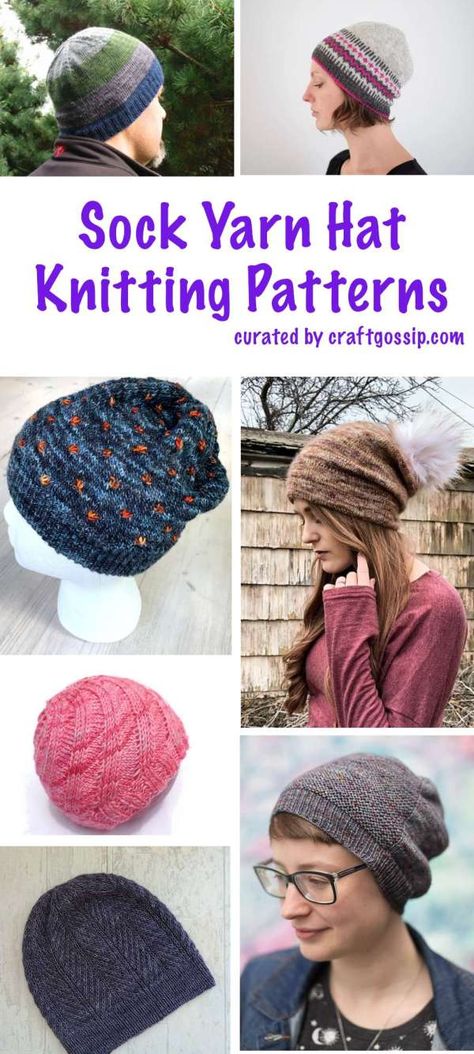 Hat Knitting Patterns Using Sock Yarn – Knitting Sock Yarn Hat, Sock Yarn Projects, Sock Yarn Patterns, Sock Yarn Knitting Patterns, Swirl Hat, Crochet Adult Hat, Beanie Knitting Patterns Free, Knit Headband Pattern, Knitting Hat