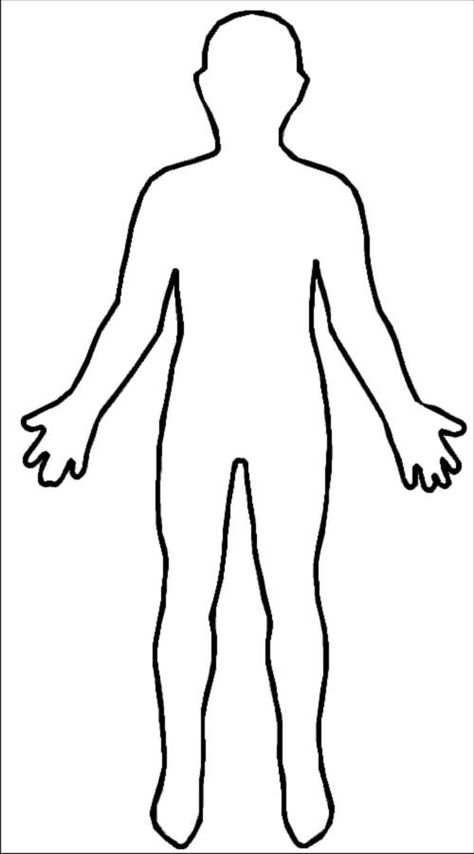 Human Body Outline, Human Body Diagram, Person Outline, Art Therapy Directives, Outline Template, Body Diagram, Body Outline, Body Template, Art Therapy Projects