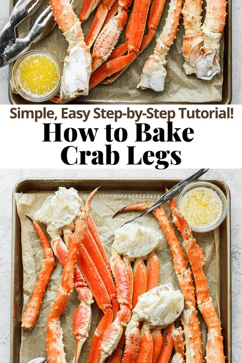 Snow Crab Legs Recipe Baked, Crab Legs In The Oven, King Crab Legs Recipe, Crab Bake, Grilled Crab, Cooking Crab Legs, Cooking Crab, Crab Legs Recipe, Baked Crab