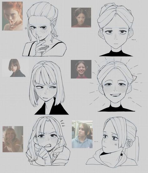 Drawing Face Expressions, 얼굴 드로잉, Drawing Expressions, Figure Drawing Reference, Anime Drawings Tutorials, Art Poses, Art Tutorials Drawing, Facial Expressions, Sketchbook Art Inspiration