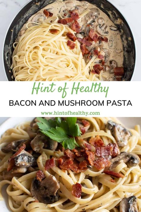 Mushroom And Bacon Recipes, Creamy Bacon And Mushroom Pasta, Bacon Mushroom Pasta Recipes, Mushroom Bacon Pasta, Pasta With Zucchini And Mushrooms, Bacon And Mushroom Pasta, Bacon Mushroom Pasta, Vegetarian Bacon, Bacon And Mushroom