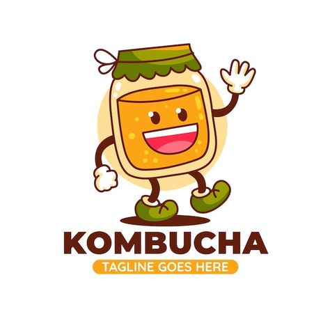 Free vector kombucha logo design templat... | Free Vector #Freepik #freevector #kombucha #personal-logo #beverage-logo #delicious-logo Kombucha Design, Personal Logo, Logo Design Template, Kombucha, Vector Photo, Logo Ideas, Design Template, Graphic Resources, Vector Free