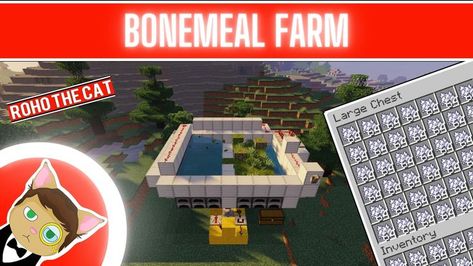 Roho The Cat gives a tutorial on how to build a fully automatic bonemeal farm. https://youtu.be/VpujTwlSt7c #Minecraft #BonemealFarm #Tutorial #RohoTheCat Minecraft Java, Minecraft Tutorial, How To Build, Java, Minecraft, Building