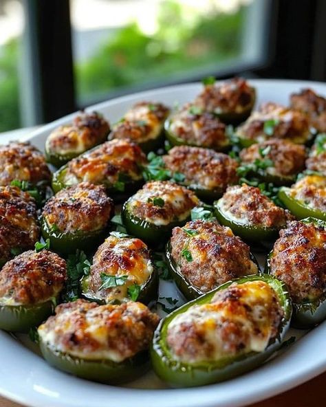 Lidia Bastianich_👩‍🍳🥣 | 🔥🧀Savory Stuffed Jalapeño Bites🔥🧀 | Facebook Jalapeño Bites, Jalapeno Bites, Cream Cheese Stuffed Jalapenos, Stuffed Jalapenos, Farm Cooking, Jalapeno Peppers, Healthy High Protein Meals, Spicy Salsa, Appetizers Easy Finger Food