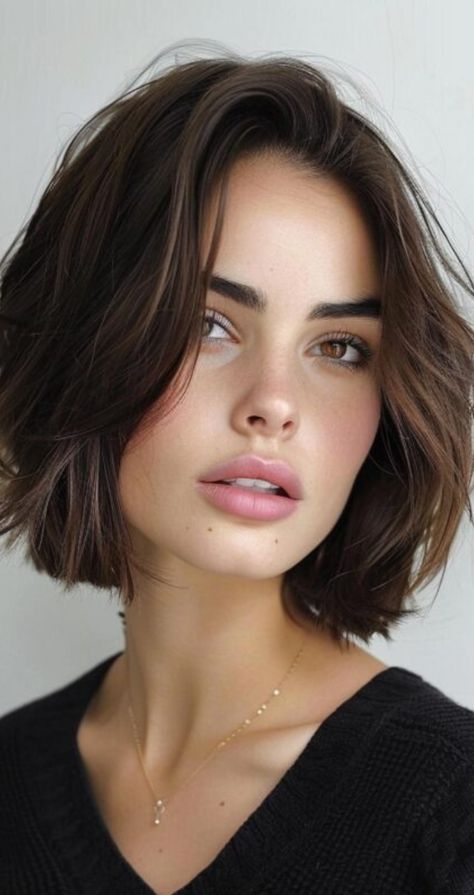 Step up your style game with 28 modern chin length layered bob hairstyles. These bobs are perfect for anyone looking to add a touch of class and sophistication to their look. Chin Length Layered Bob, Bobs Hairstyles, Straight Bob Haircut, Cute Bob Hairstyles, Graduated Bob Haircuts, Limp Hair, Chin Length, Bob Braids, Textured Bob