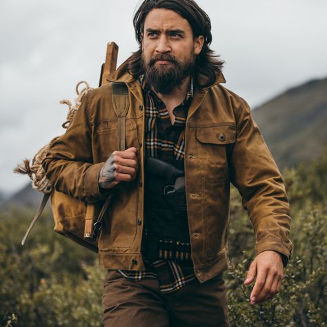 Filson Jacket, Filson Mens, Waxed Canvas Bag, Tan Jacket, Rugged Style, Dark Tan, The Pacific Northwest, Waxed Canvas, Waxed Cotton