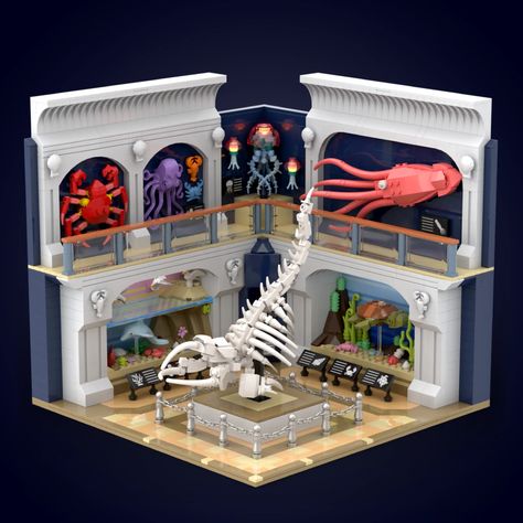 LEGO IDEAS - Create your own Exhibition - Ocean World Exhibition Lego Snow Globe, Lego Build Ideas, Lego Moc Ideas, Lego Ocean, Lego Aquarium, Lego Building Ideas, Lego Museum, Lego Mansion, Lego Diorama