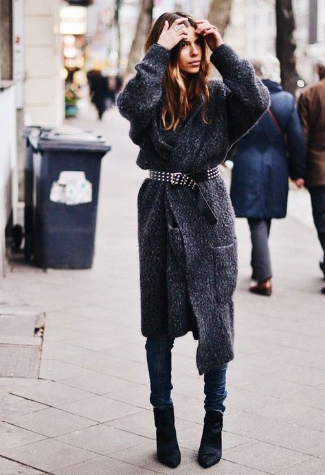 How To Wear Belts, Mantel Outfit, Cardigan Outfit, Belted Sweater, Pullover Outfit, Fashion Trends Winter, Cardigan Outfits, Outfits Winter, Mode Inspo