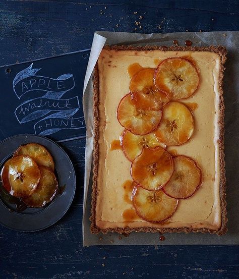 Apple and honey tart with walnut crumb crust Honey Tart, Apple And Honey, Crumb Crust, Apple Honey, Digestive Biscuits, Wine Desserts, Sweet Pie, Crust Recipe, Sweet Tarts