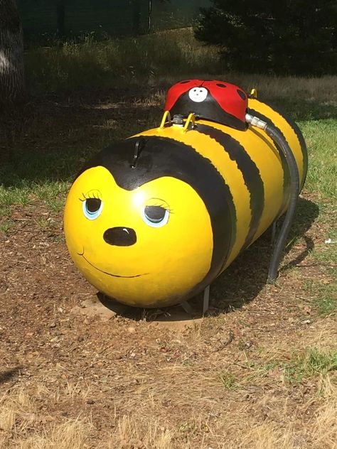 Painted Propane Tanks Ideas Funny, Painted Propane Tanks Ideas, Propane Tanks Ideas, Scarecrow Festival Ideas, Painted Propane Tanks, Propane Tank Ideas, Propane Tank Art, Scarecrow Festival, Propane Tank Cover