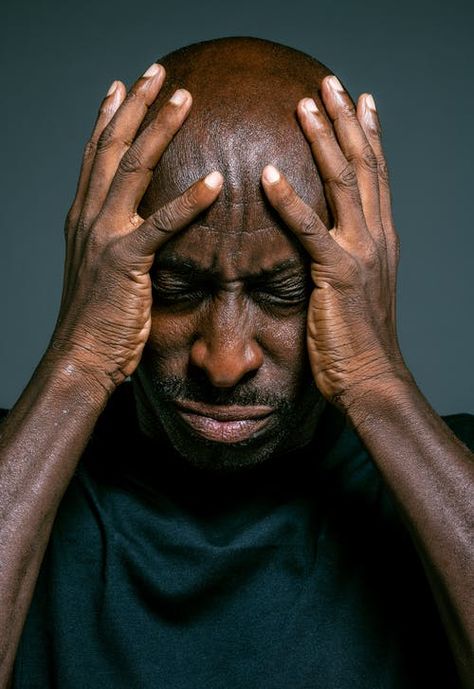 Man Holding His Face · Free Stock Photo Man Holding His Head In His Hands, Hands Holding Face, Holding Head Reference, Covering Eyes With Hands, Hands Over Face, Head In Hands, References Poses, Raging Waters, Hand On Head