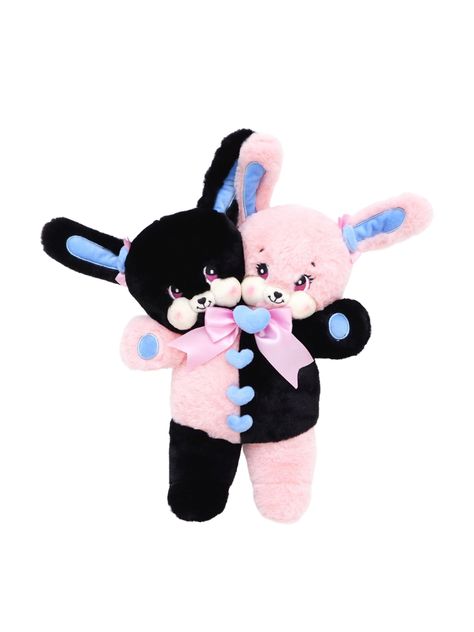 Original design by Bully Bunny, pretty double heads bunny plush bag. Can wear as a crossbody or a backpack.  Size: 30cm * 24cm Bunny Pretty, Forgotten Things, Bunny Backpack, Book Exchange, Cute Sewing Projects, Kawaii Goth, Two Heads, Yami Kawaii, Plush Bags