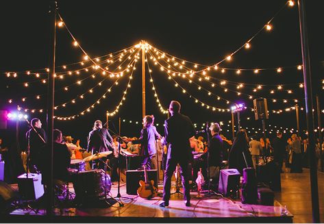 Husband Wife Photo, Dance Under The Stars, Grove Of Trees, Dripping Springs Texas, Concert Stage Design, Outdoor Stage, Family Style Dinner, Michelada, Concert Stage